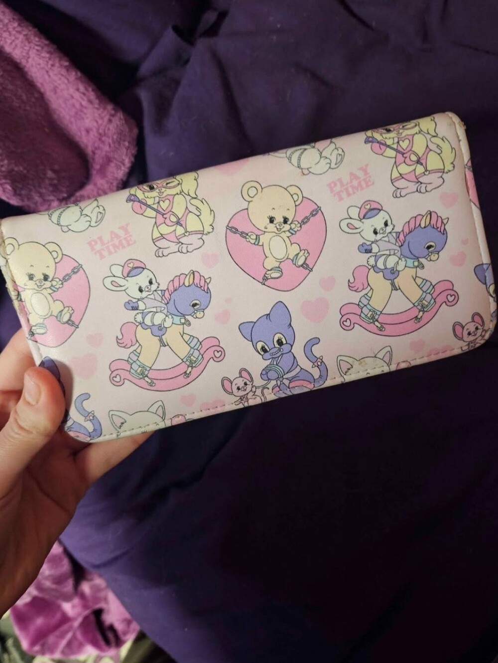 Sugar bones cute & naughty large zip-around wallet - Picture 3 of 4